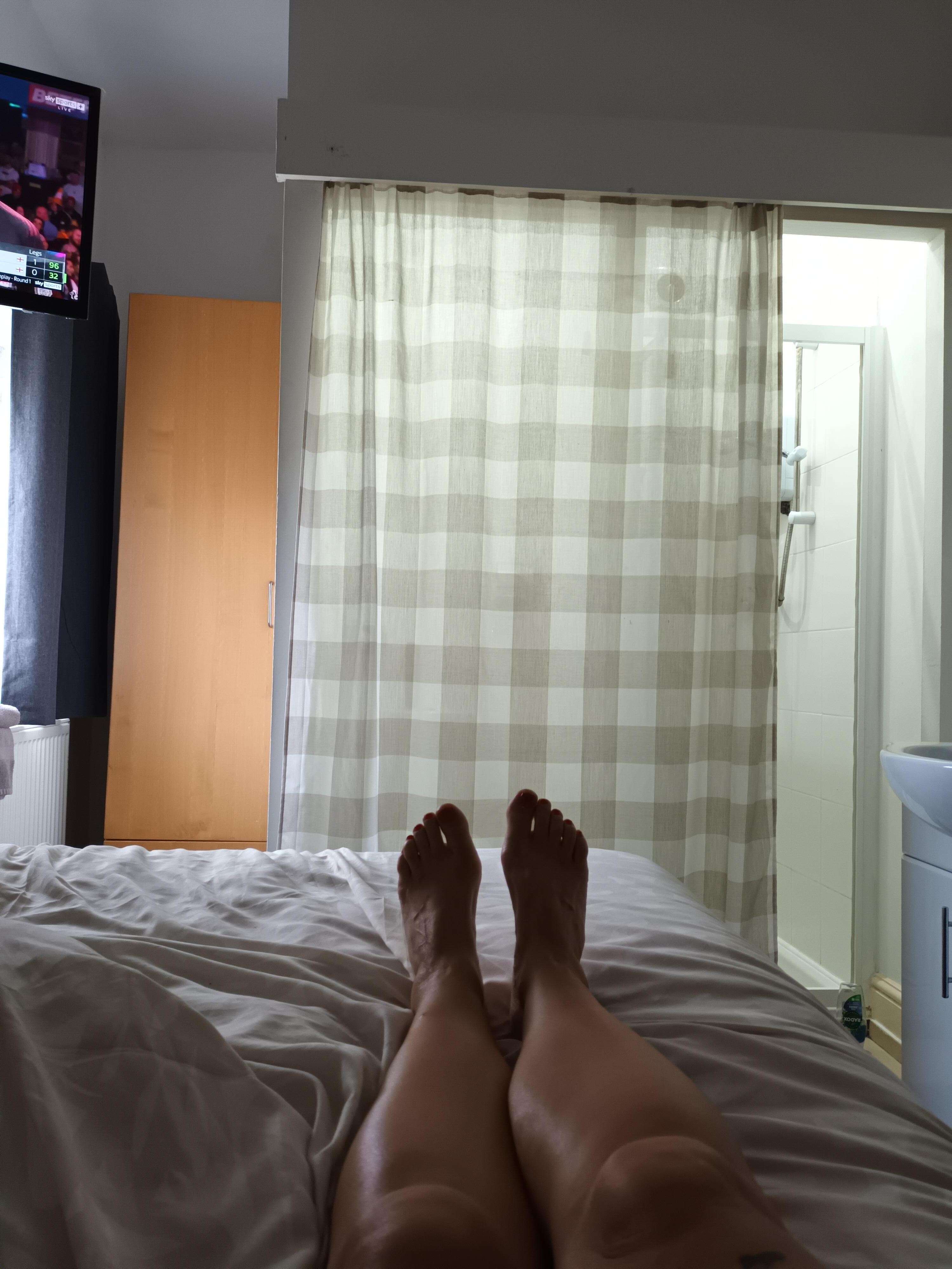 Flimsly curtain instead of doors on toilet & shower!
Extremely small room