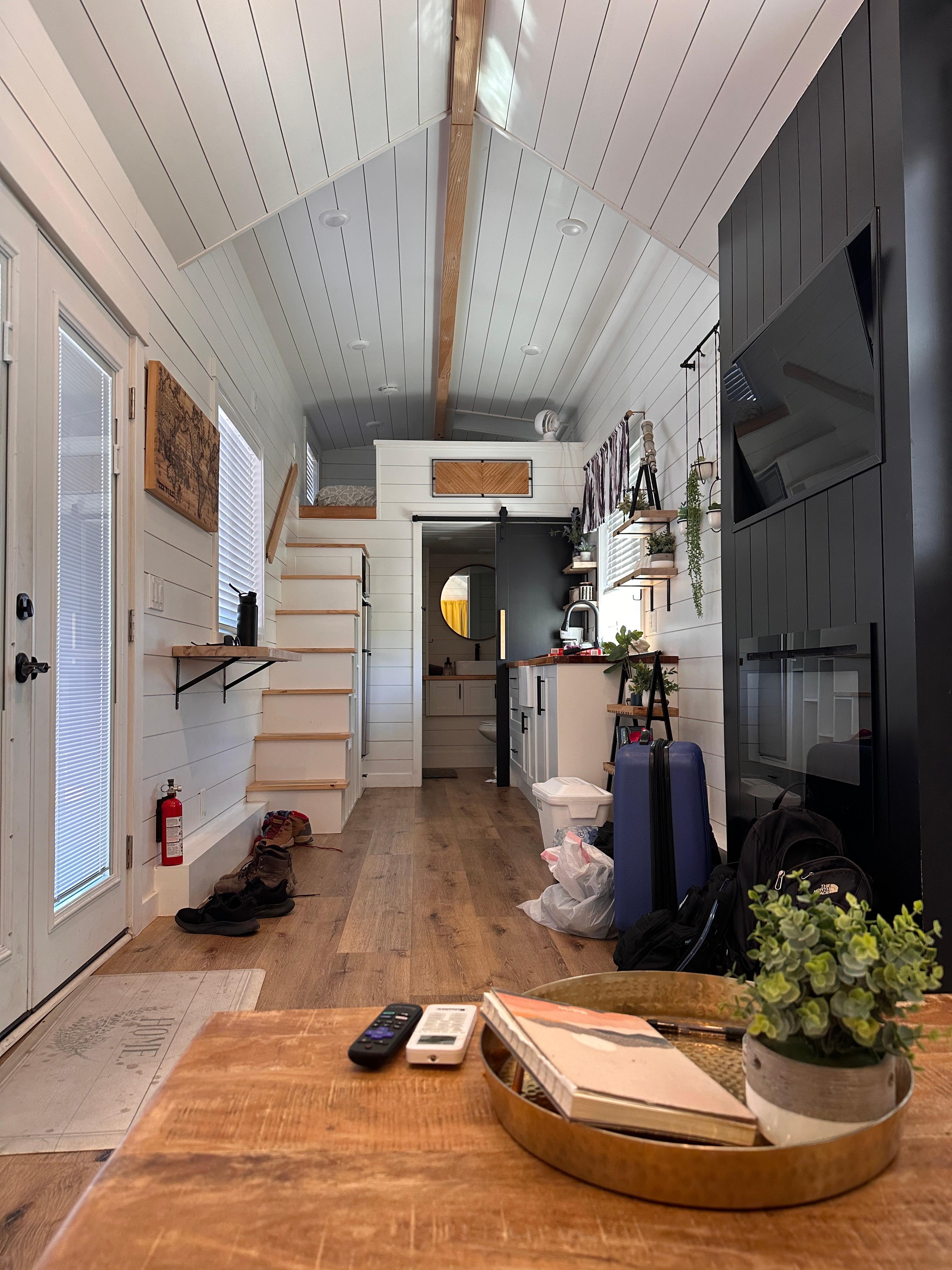 Inside was very clean and more spacious than I thought it would be.