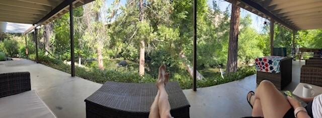 deck overlooking river