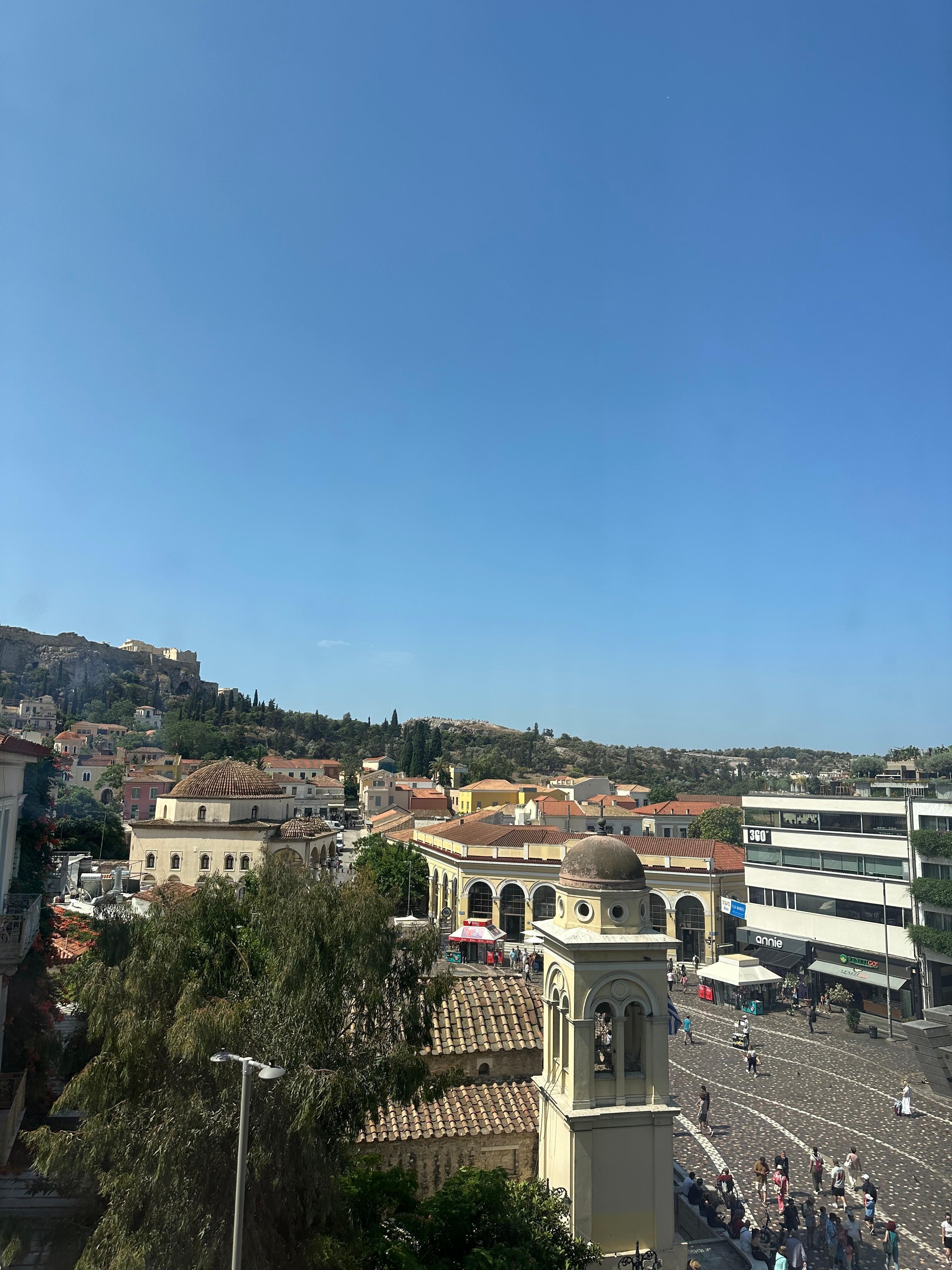From hotel window.