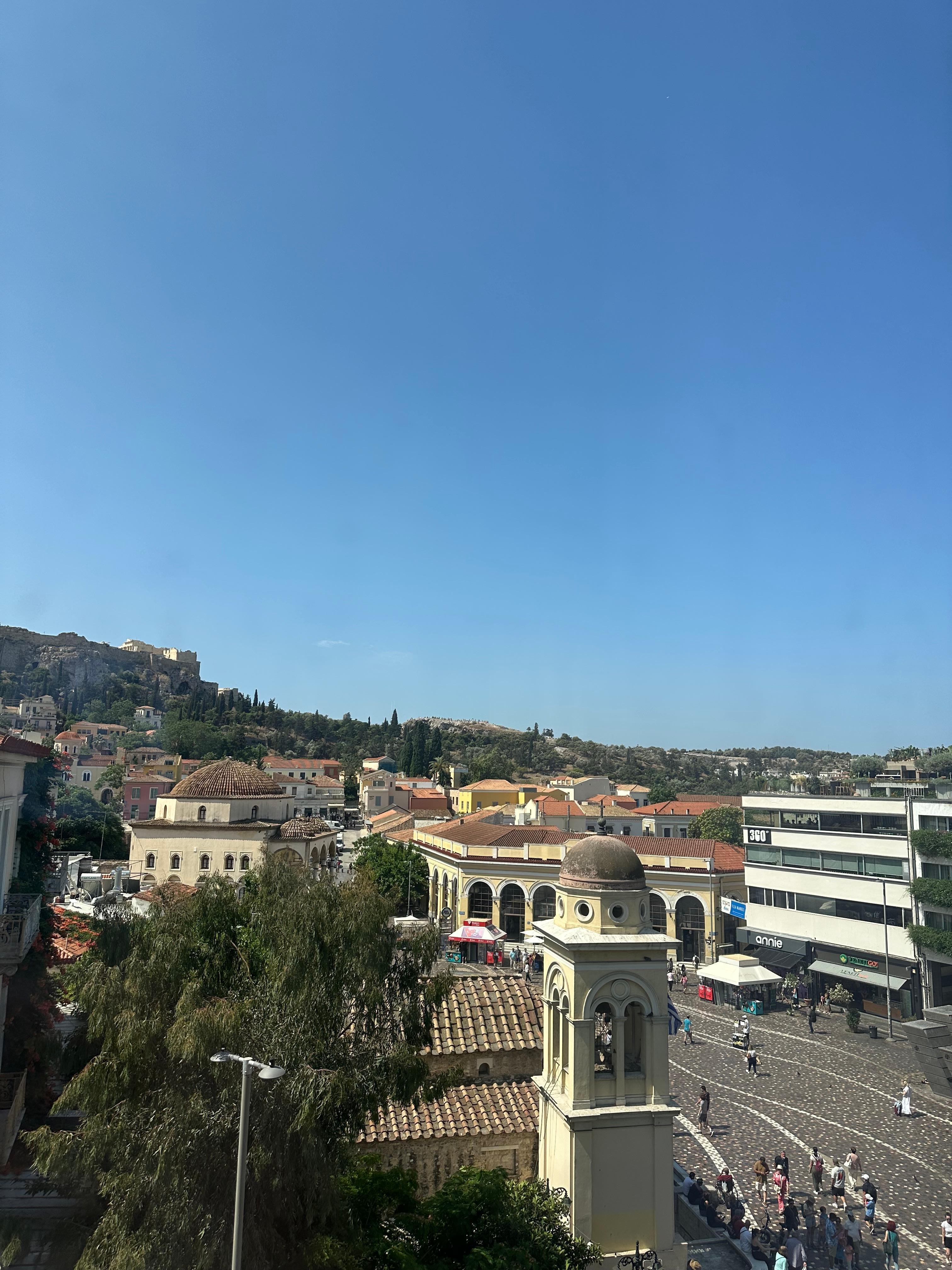From hotel window.