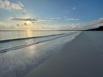 Morning walks on the whitest sand, stunning.