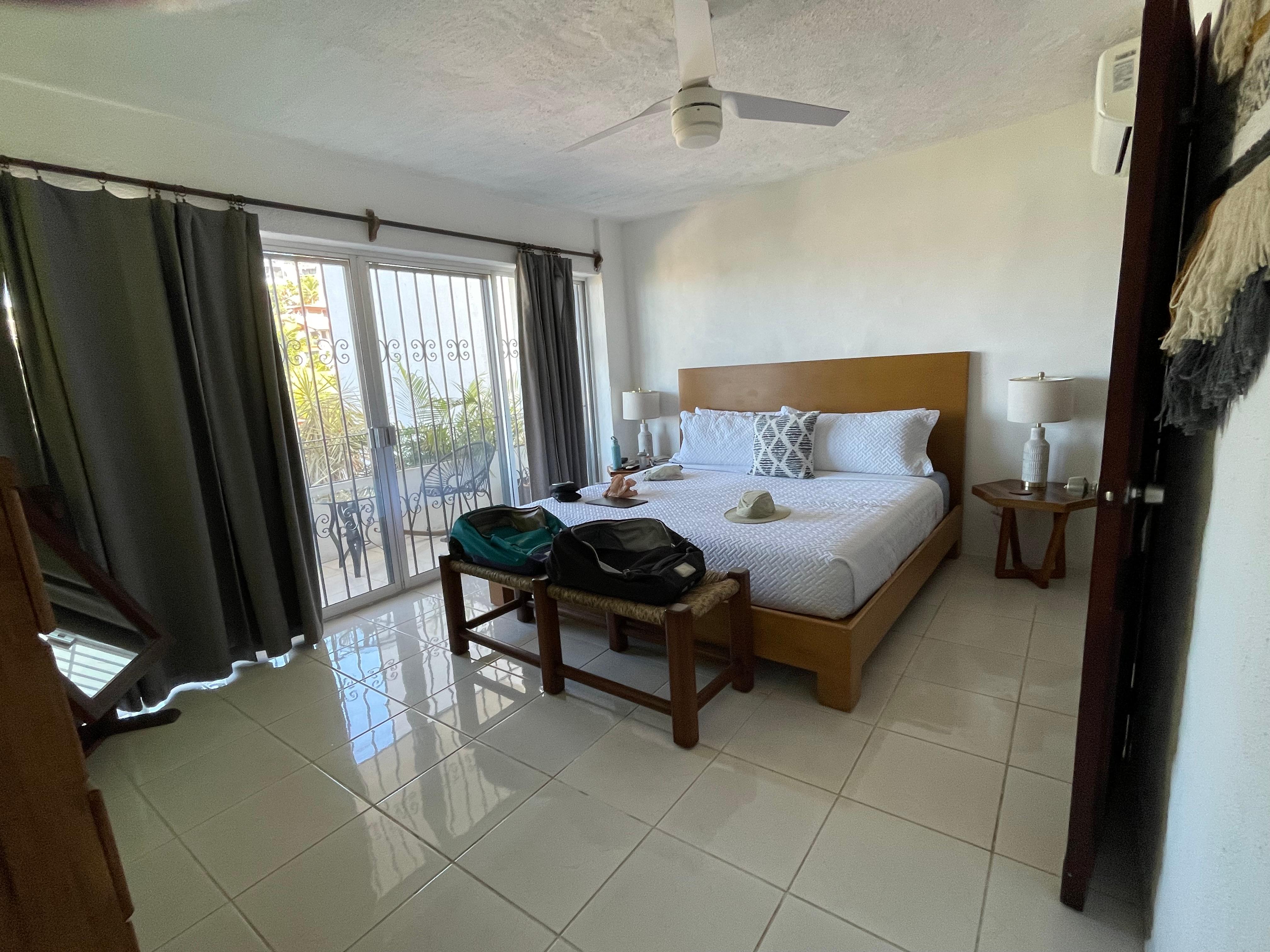 Bedroom with balcony