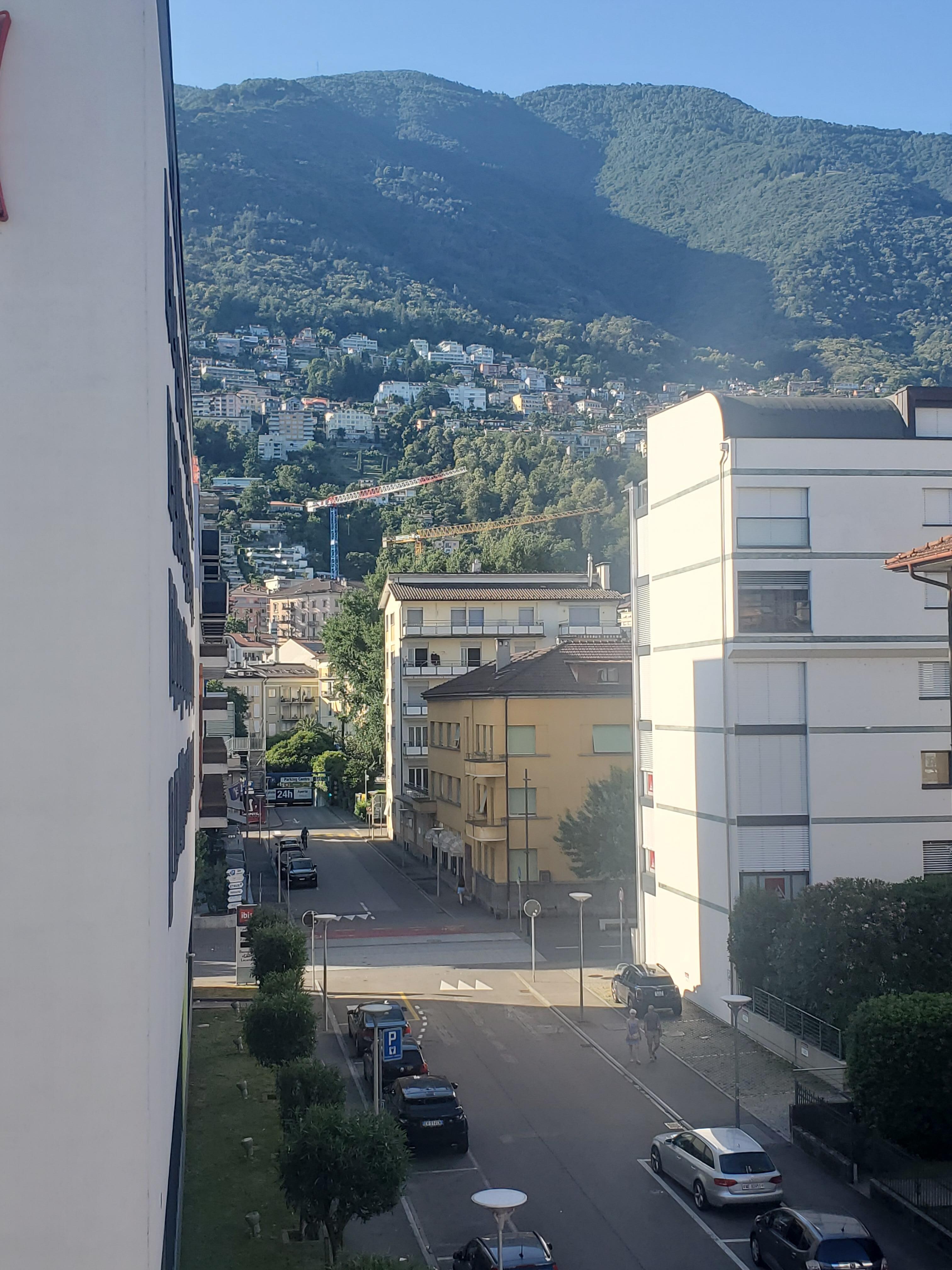 View from balcony towards Alpe Cardada