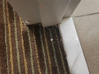 Dirty floor by bathroom