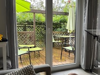 Terrasse vue du salon