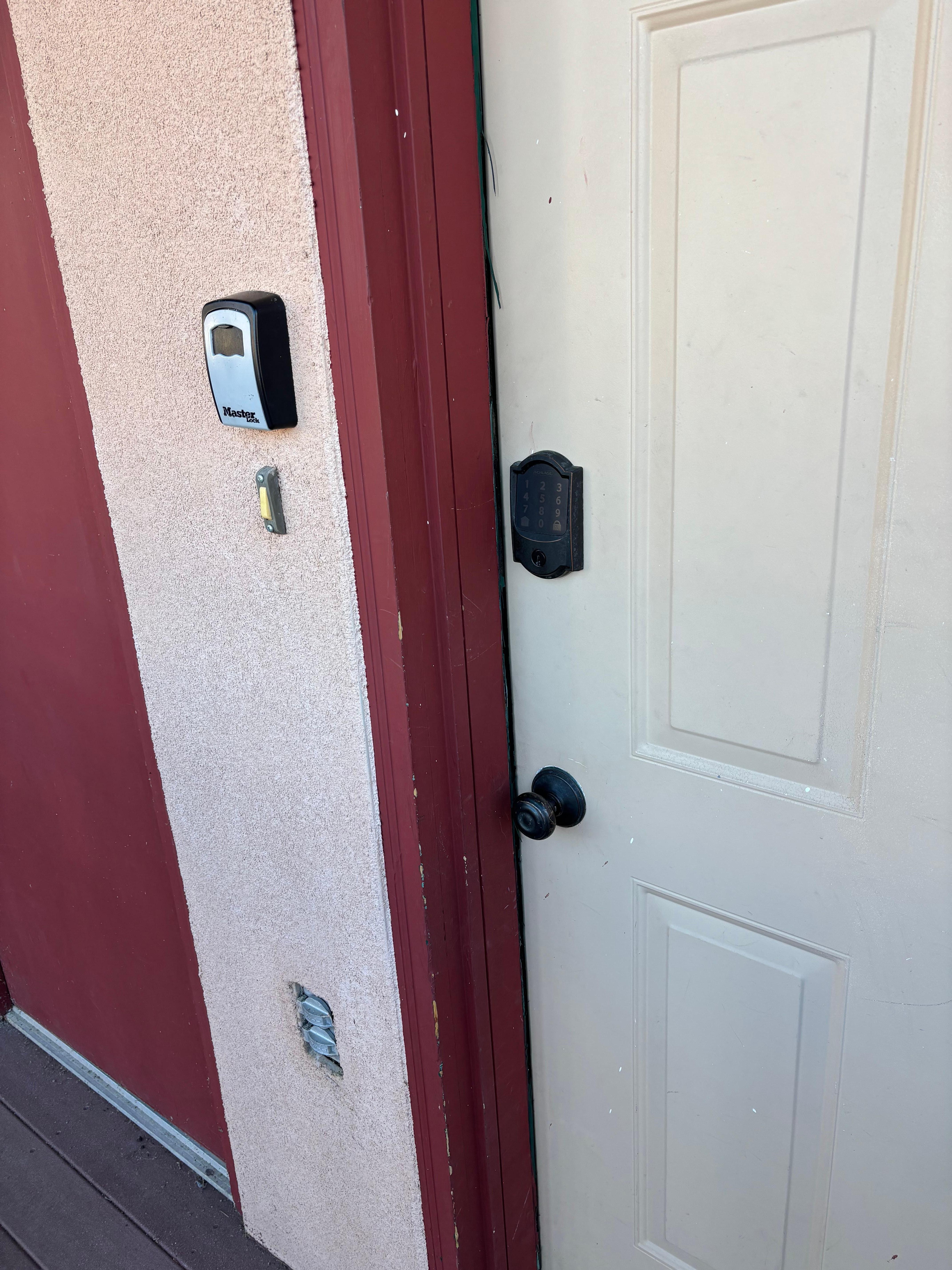 No light to enter code at night