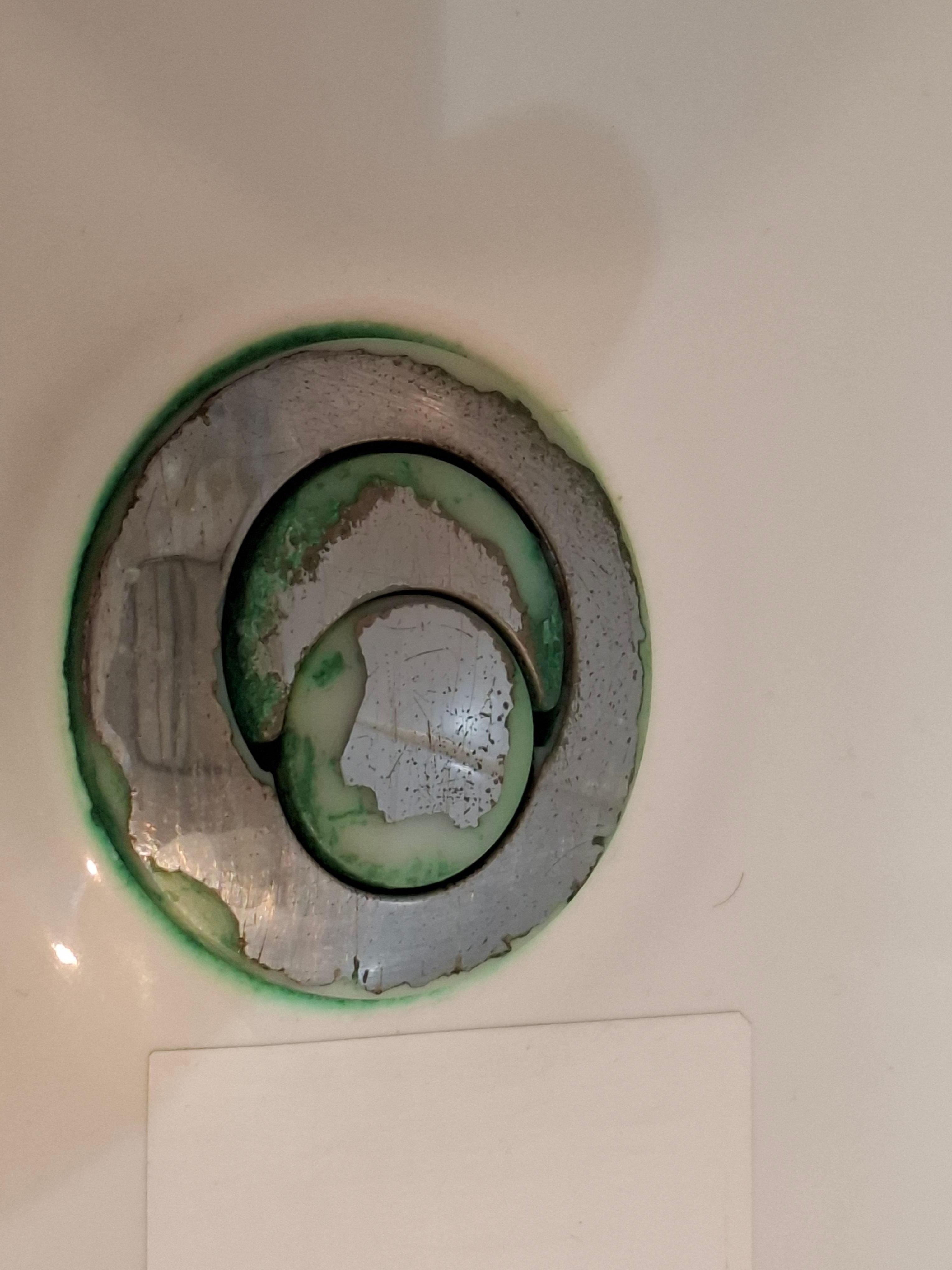 Detalhe do acionador da privada