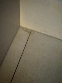 Dirt layers on floor