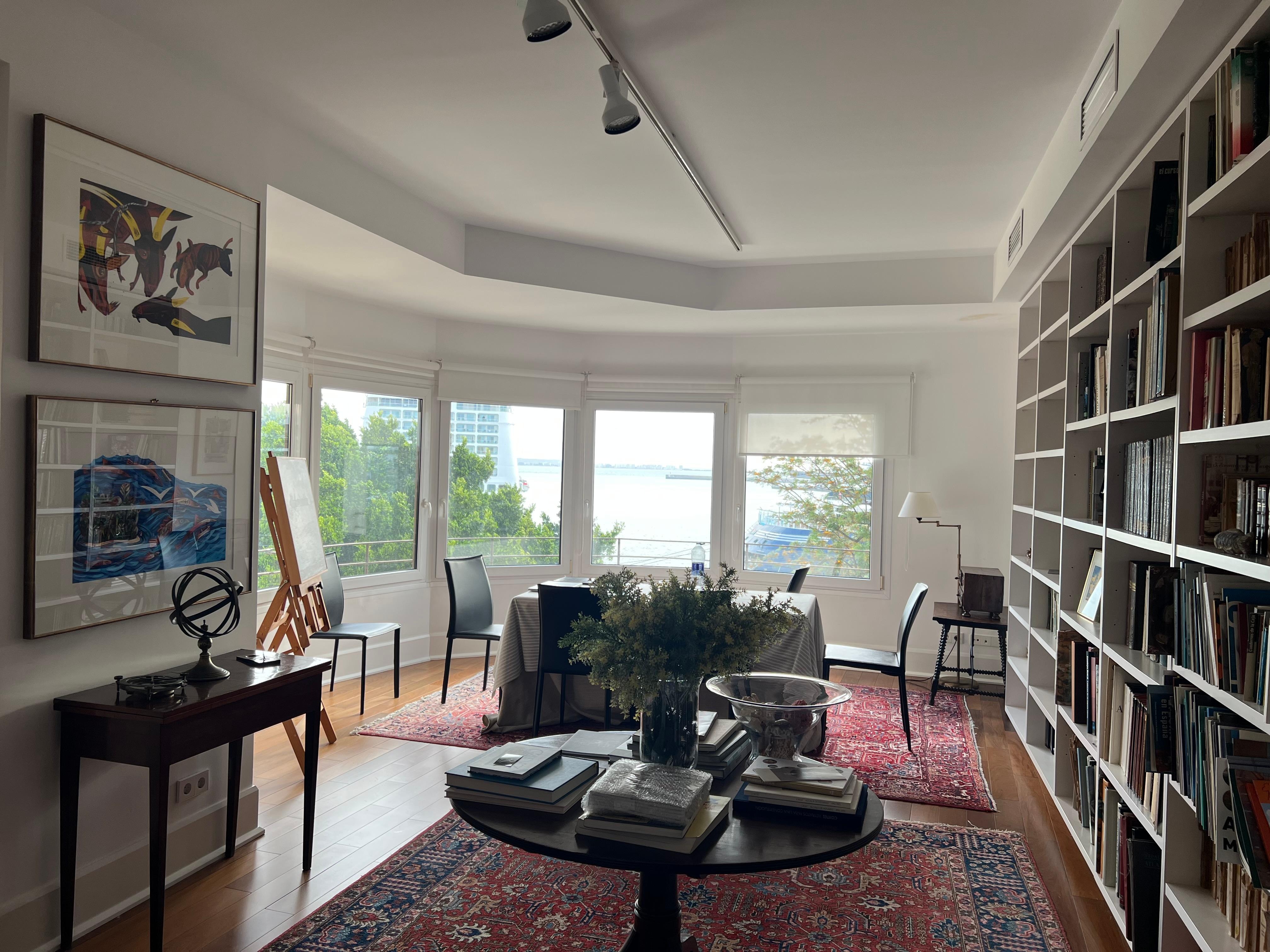 Front room overlooking street and water