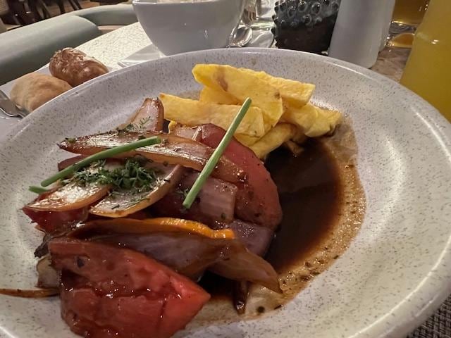 Lomo saltado - our dinner at the hotel