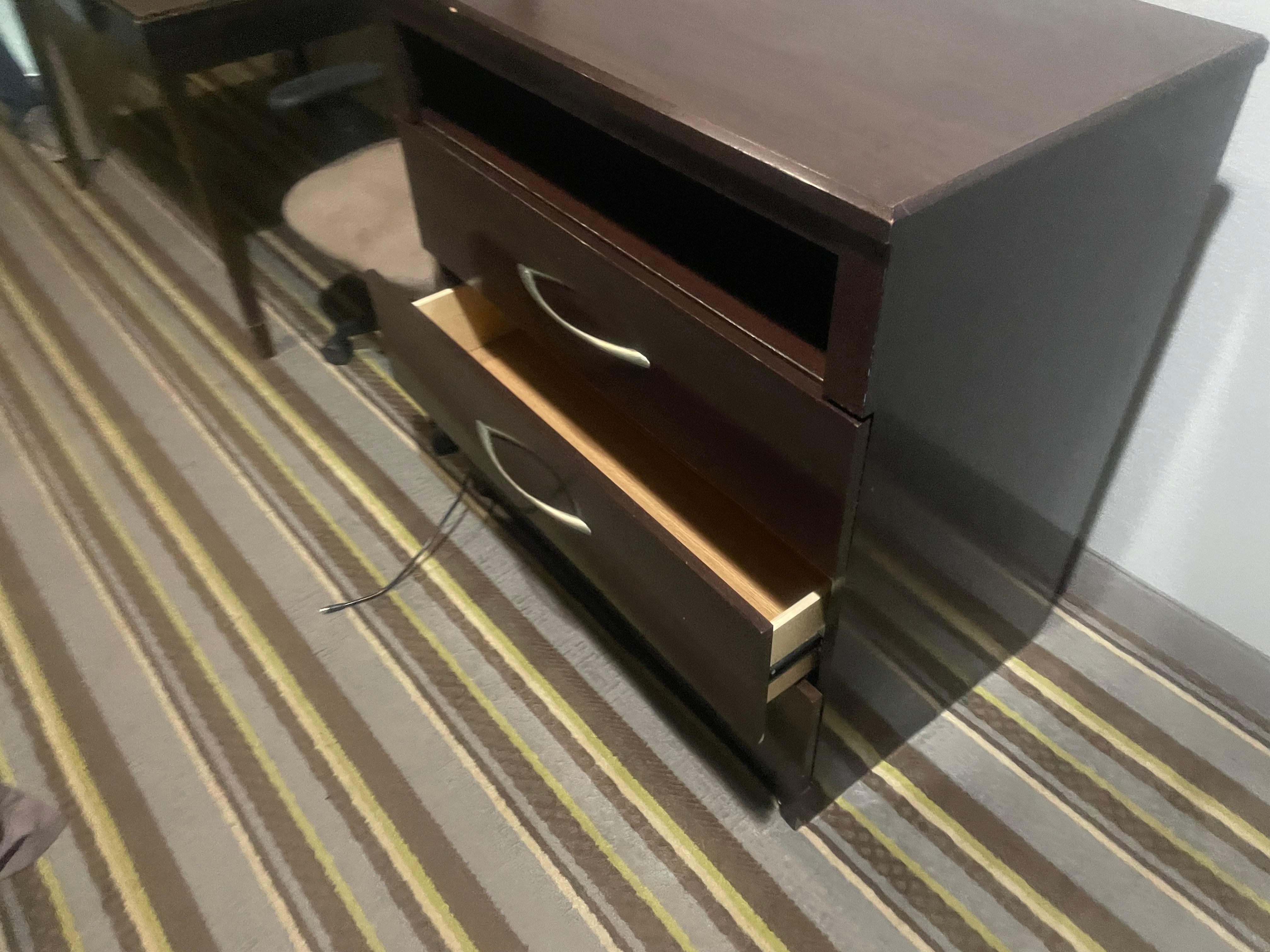 Broken dirty drawers.