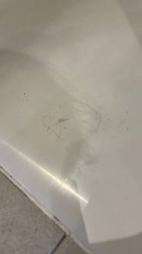 gross stuff on floor when i arrived