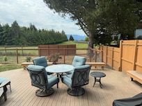 Patio and dog run area