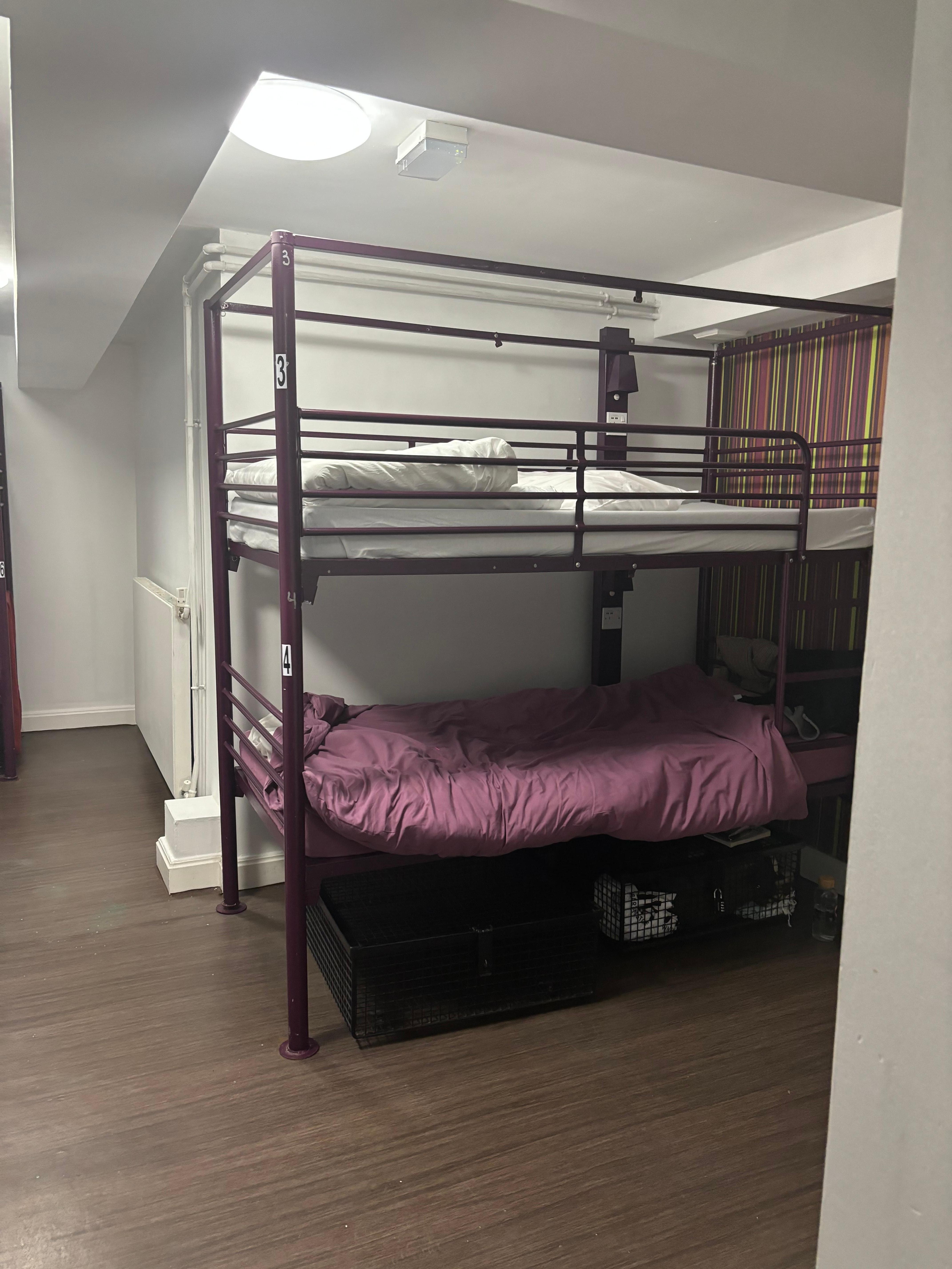 Beds are like prison beds and tiny cages in poorly ventilated rooms.