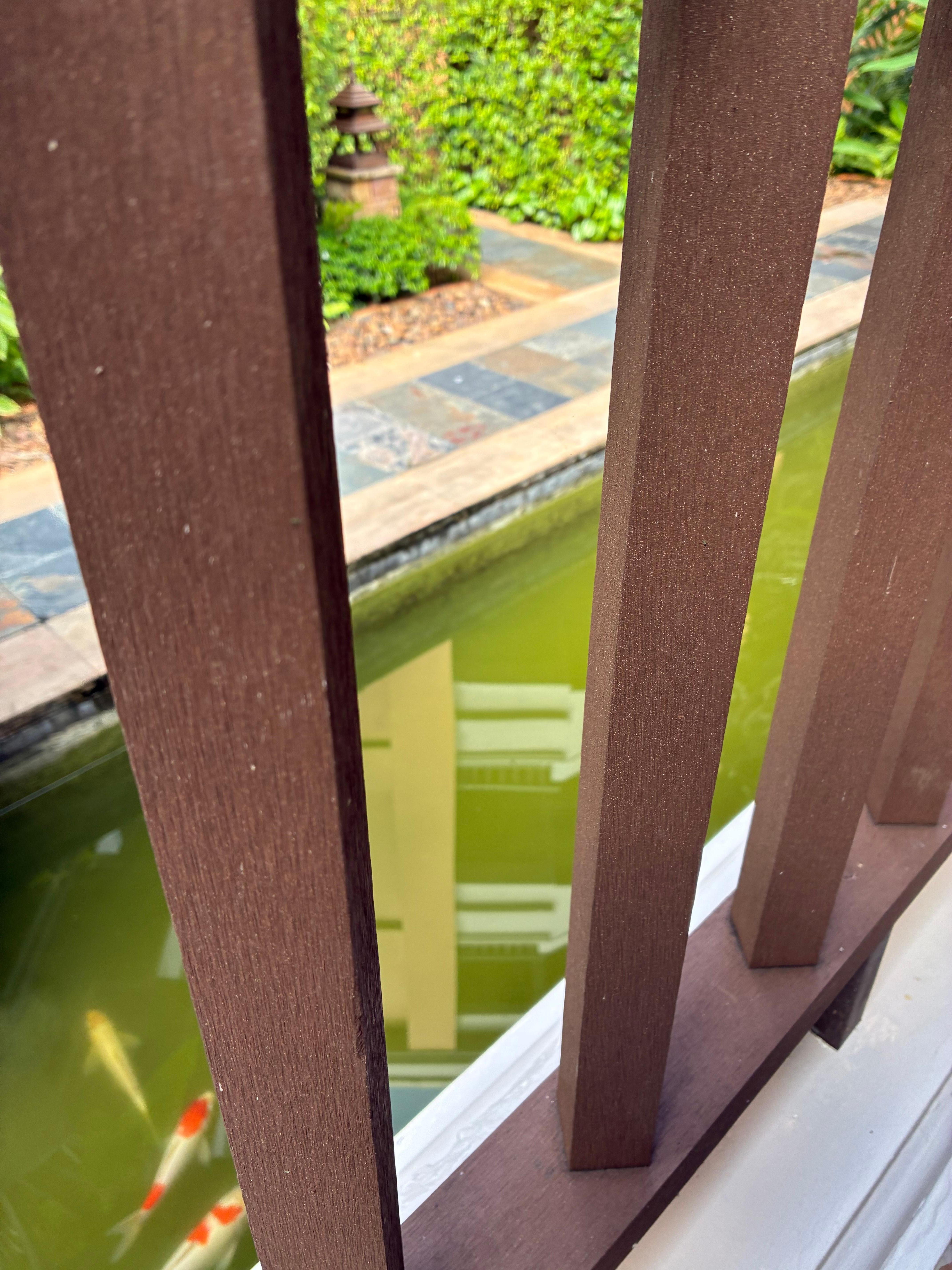 Fish pond next to breakfast. 