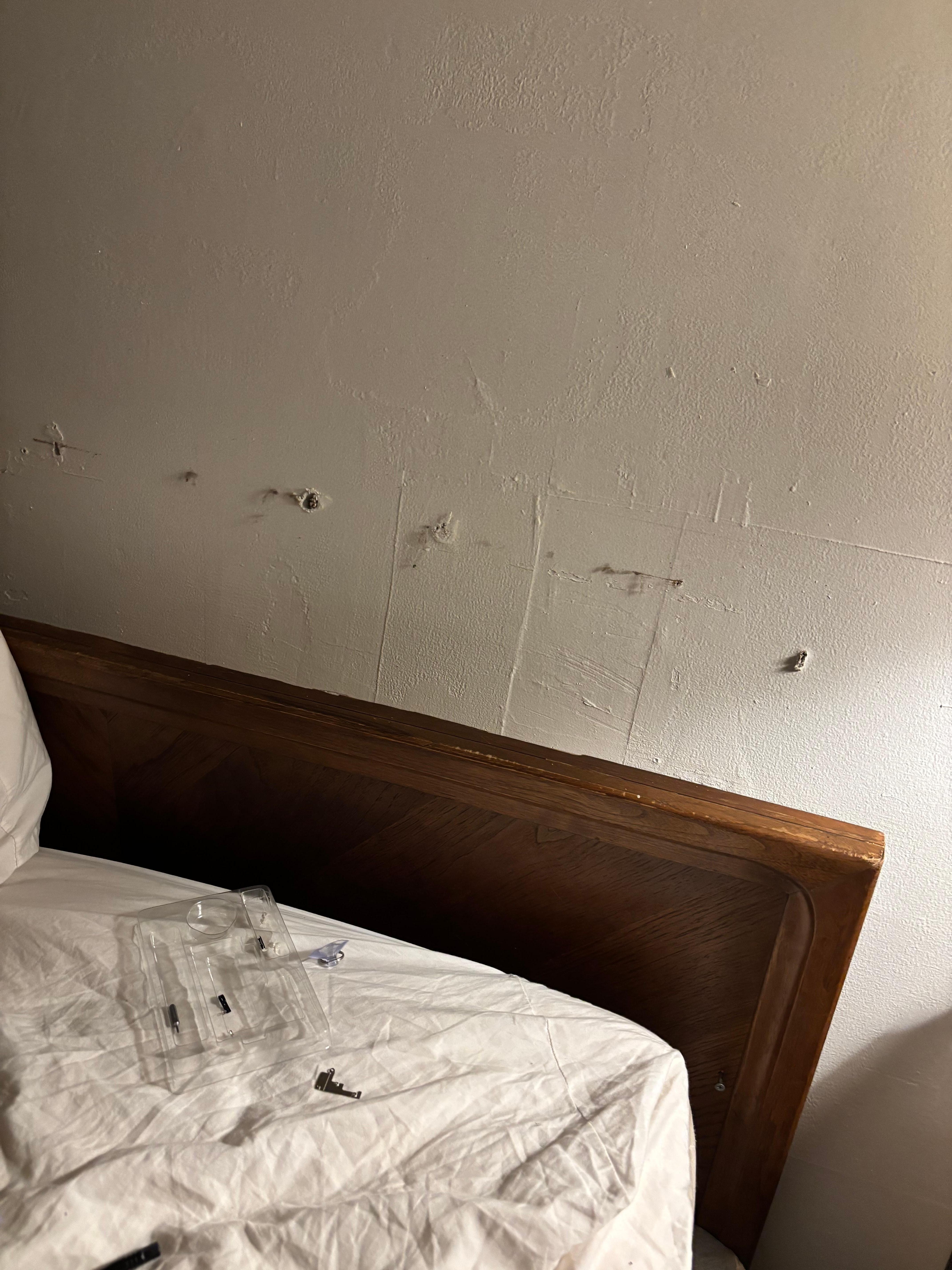 Bed frame fell off the wall 