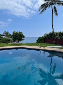 Pool with great view of the bay from West Suite