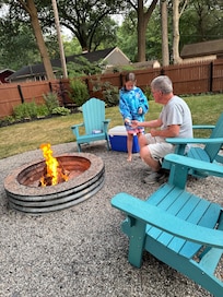 Fire pit and they had stacks of wood for use!
