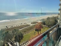 View of beach from condo.