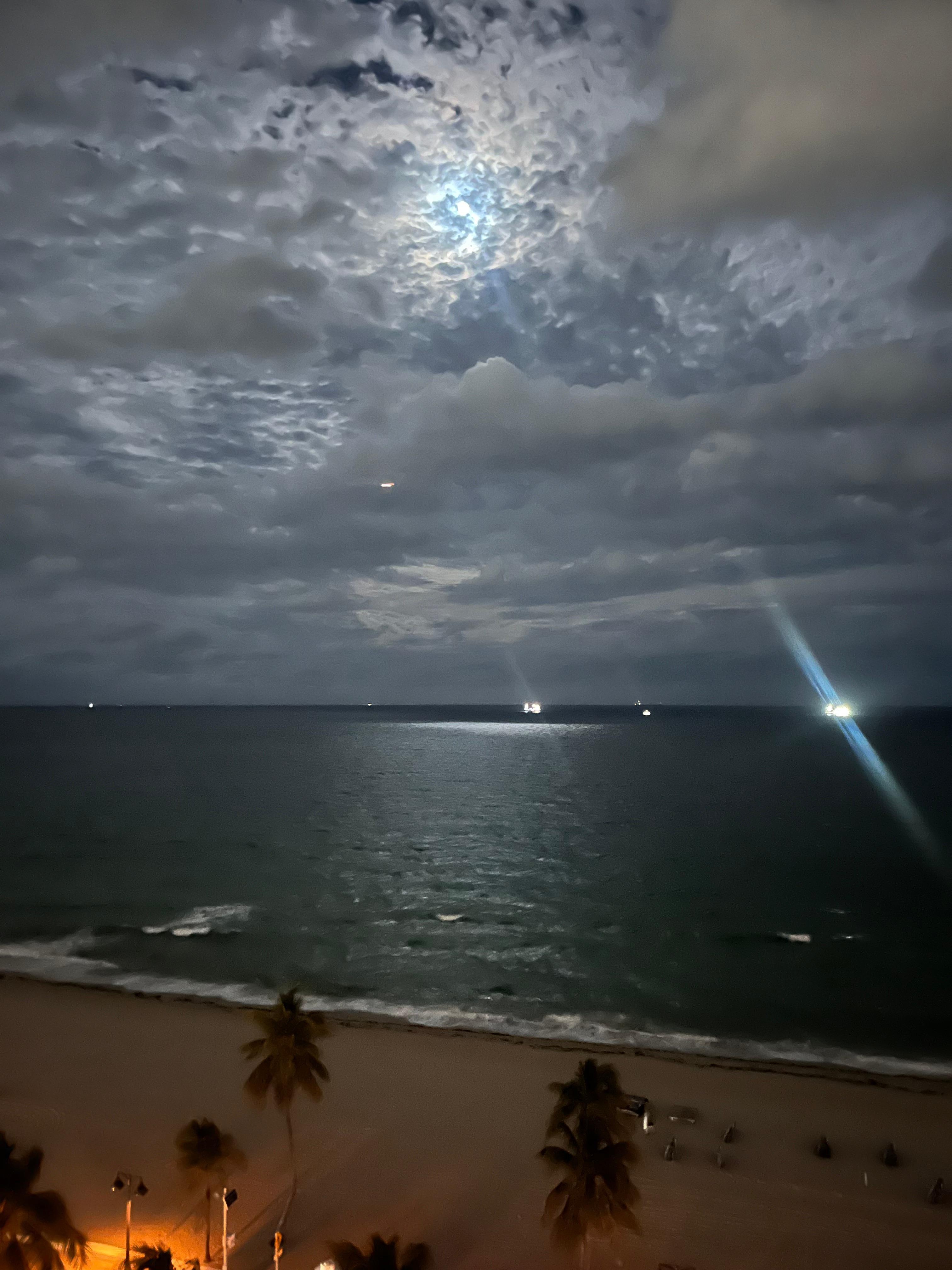 View at night from our balcony 