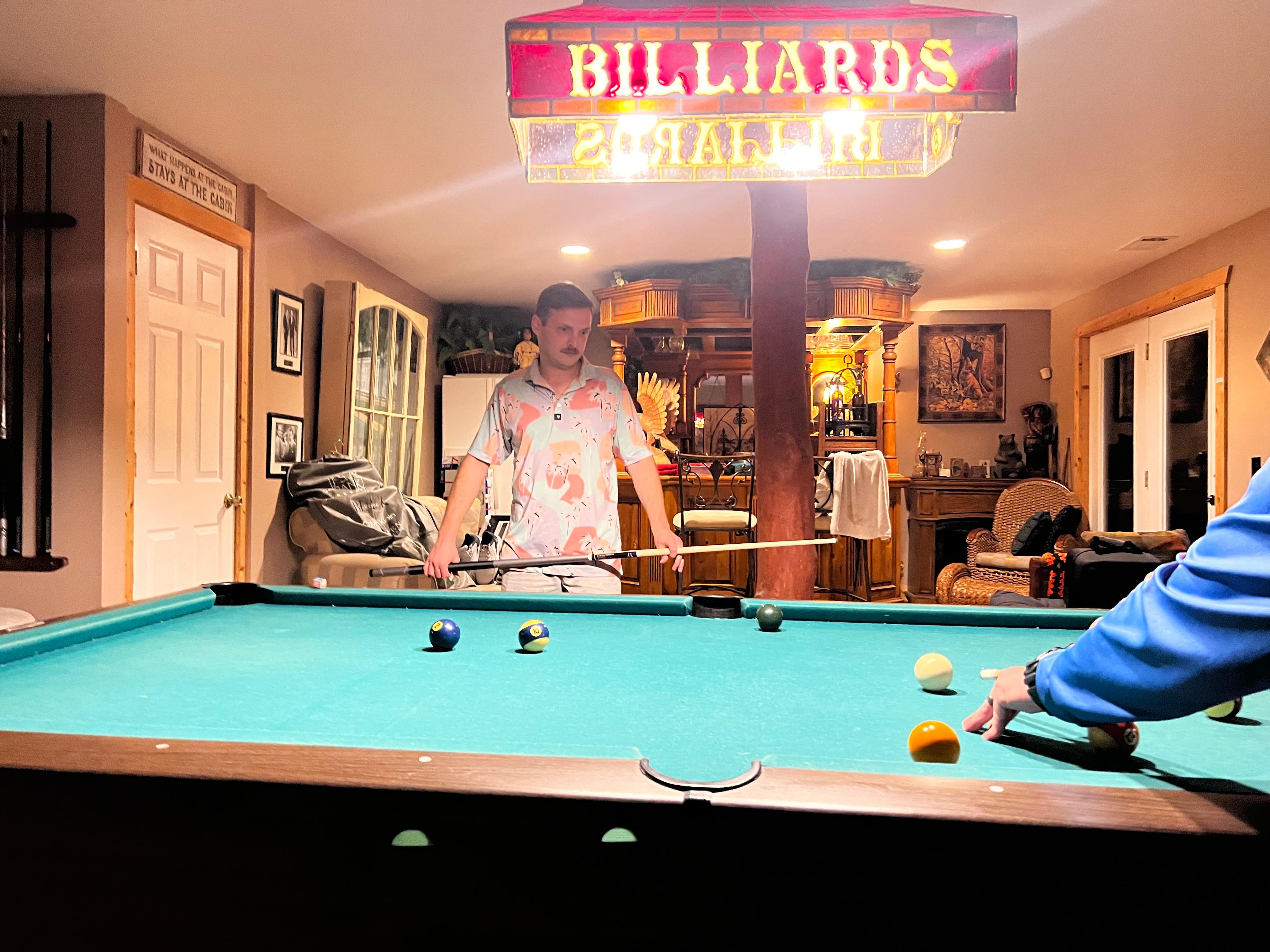 Family pool table tournament 