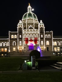 Legislature building at night