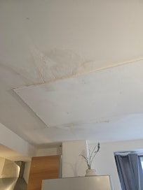 Open plan ceiling patched together