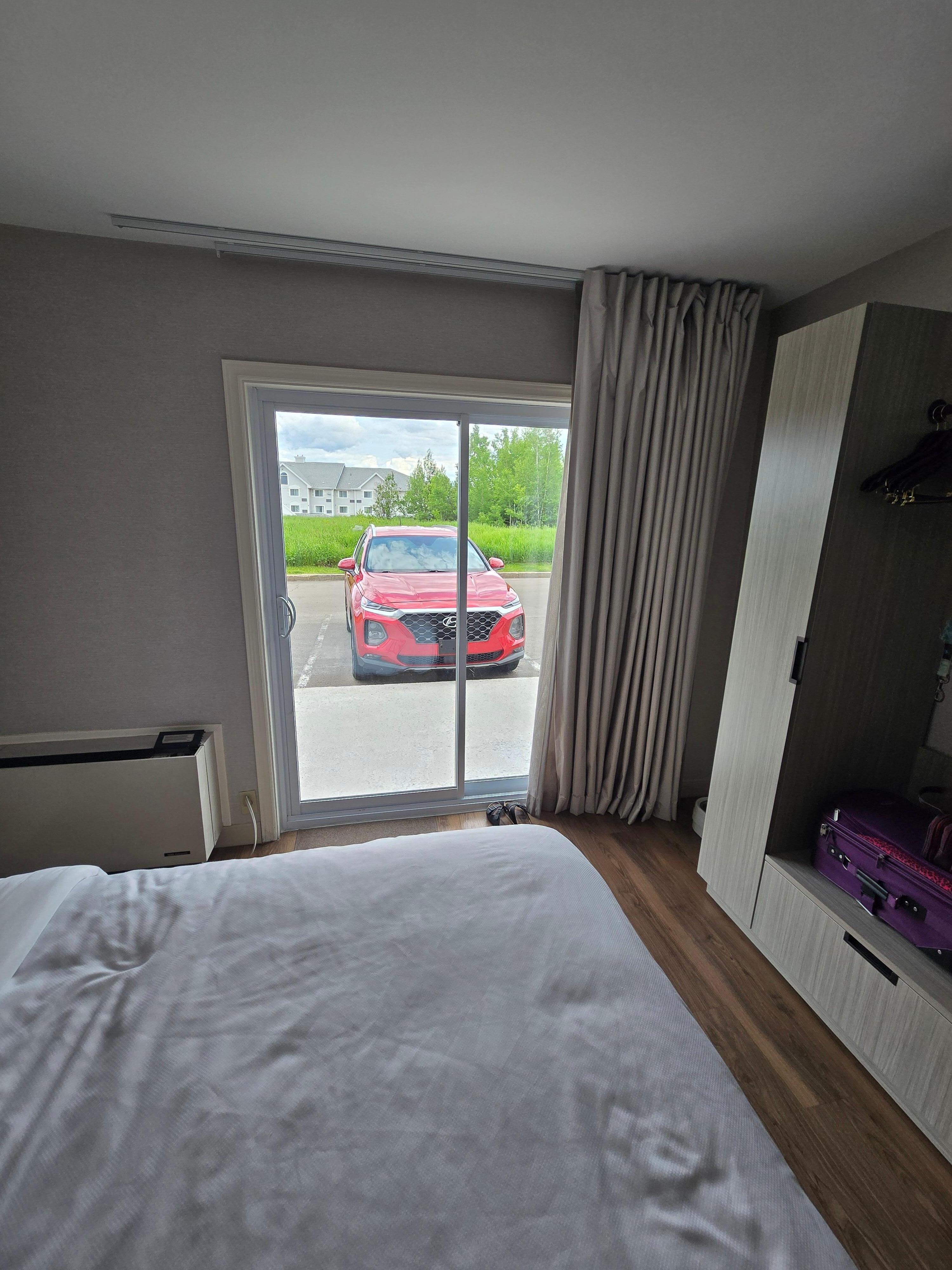 Patio door was great ! We love a Hotel over a Motel so bonus on this Hotel 