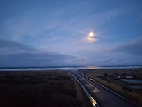 Full wolf moon view from our 4th floor balcony