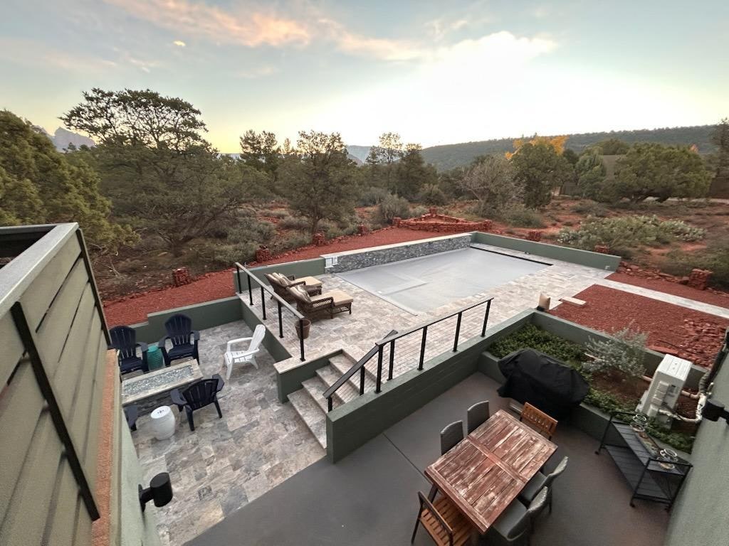 From back deck in the main house.