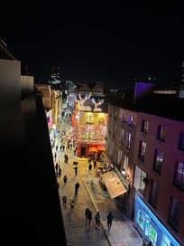 View of Temple Bar from balcony.