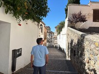 Walk to the cute town.
