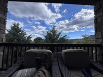 View from the porch now that the trees have grown.