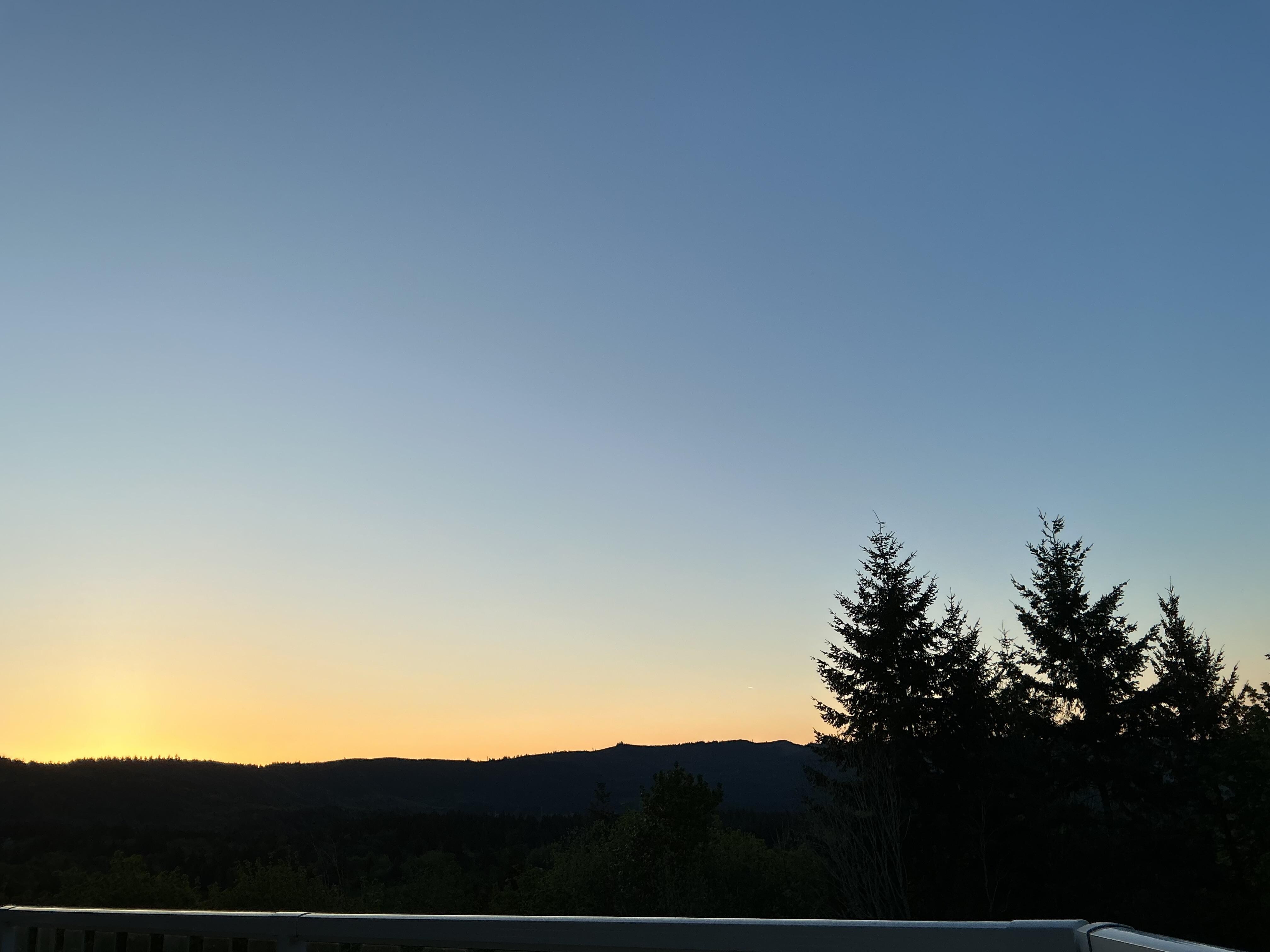 Sunset from the back deck.