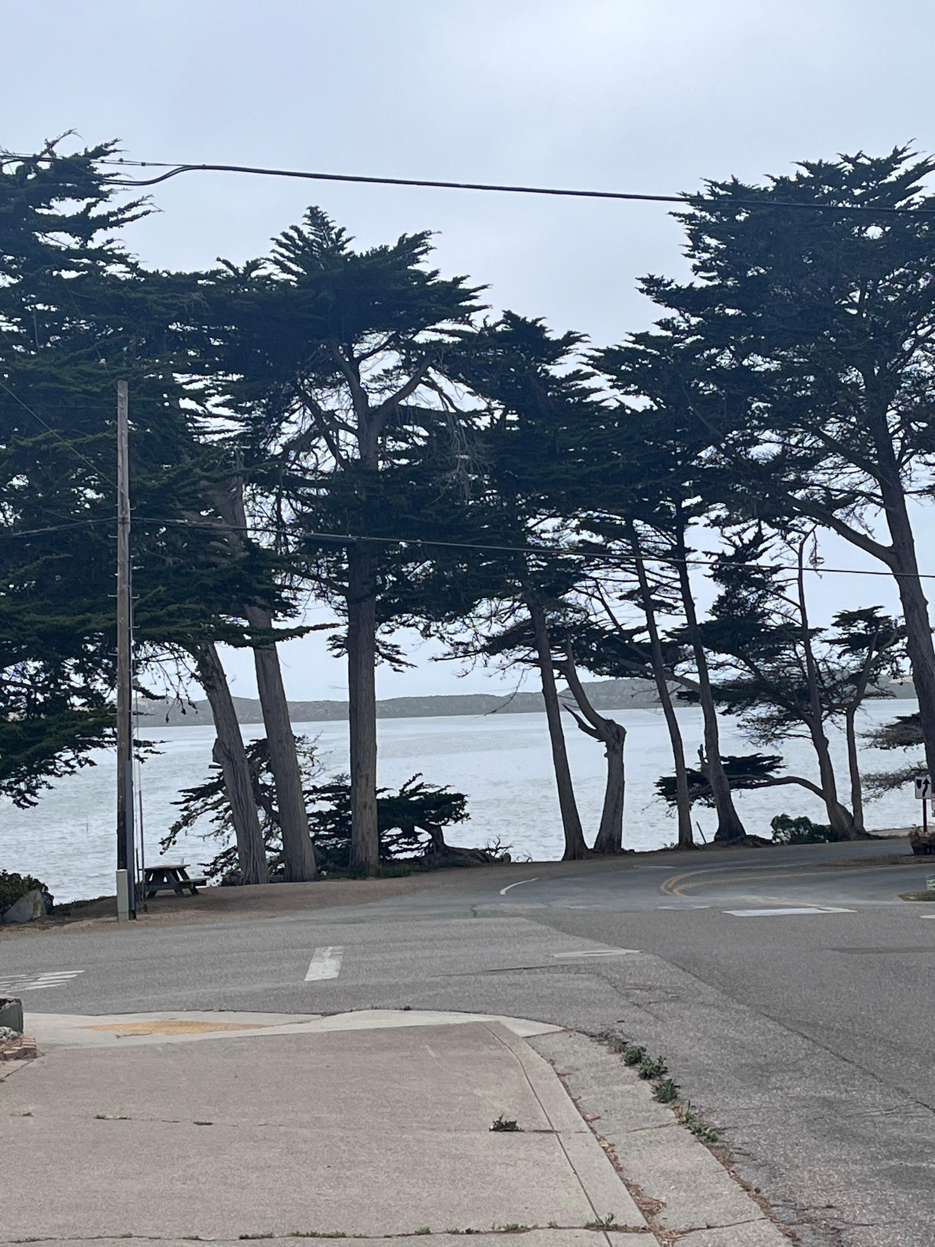 A few blocks walk from the house to the sea