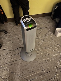 The 2nd night this is the heater they gave us and it warmed up after awhile