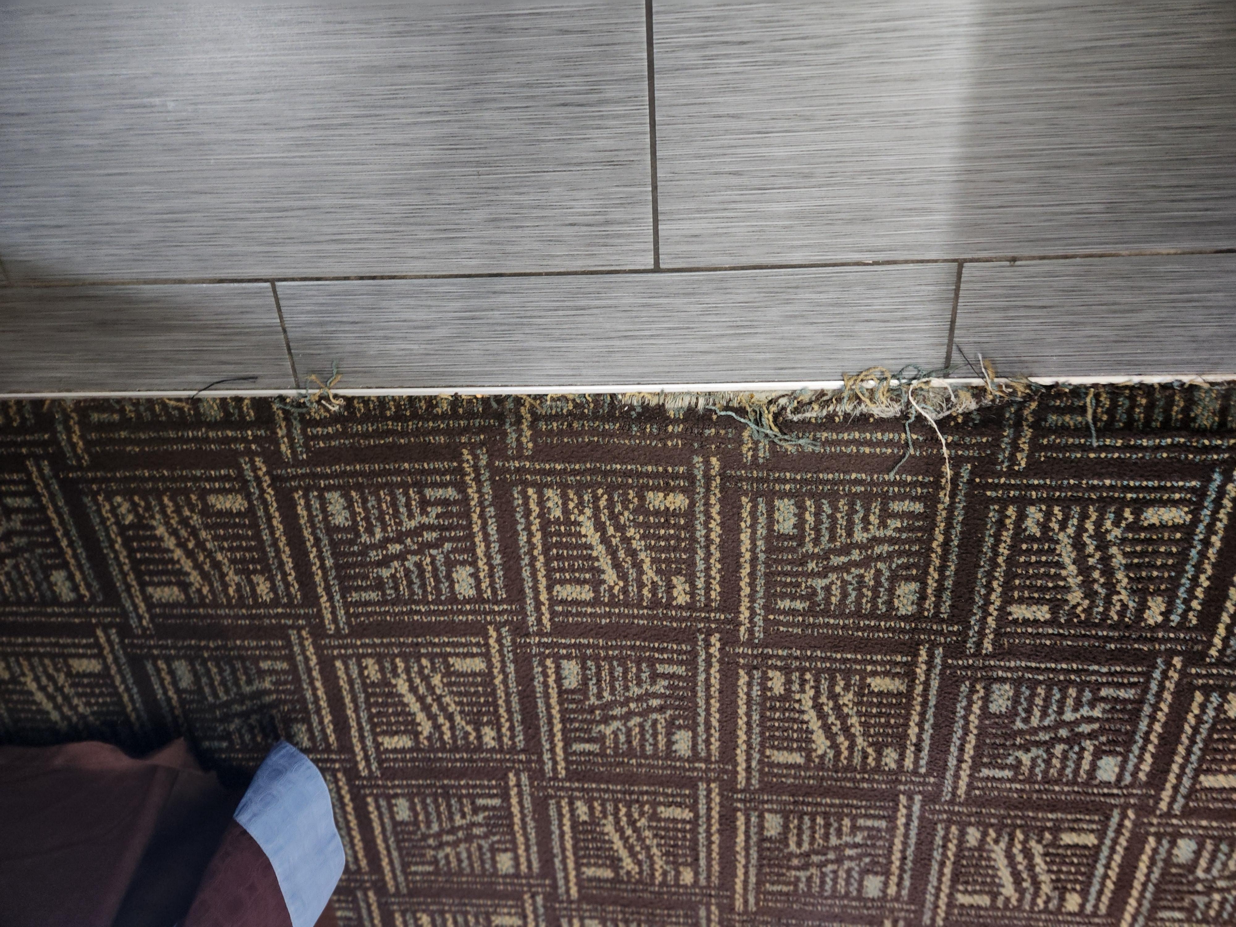 Carpet when you enter the room