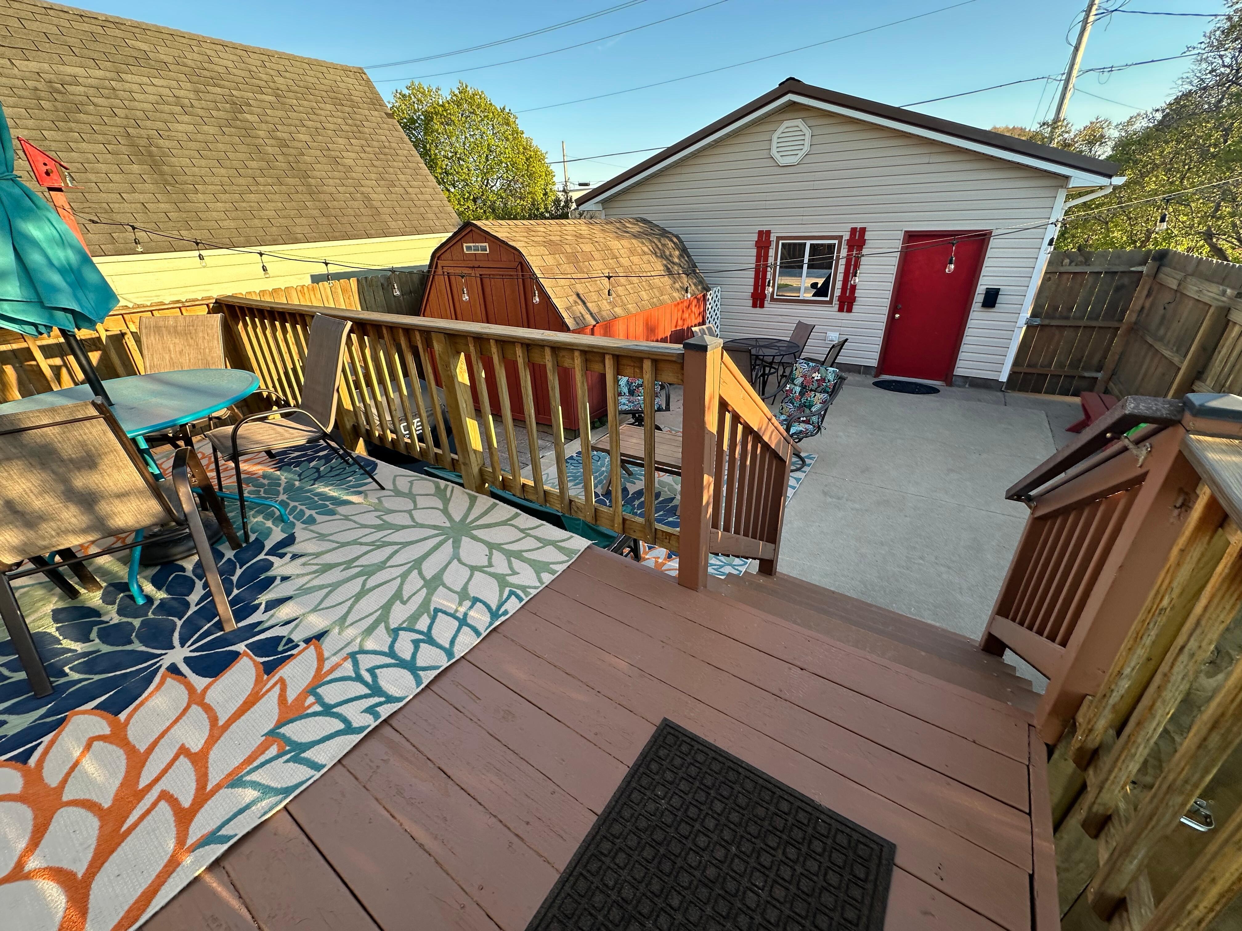 Great private back yard amenities!
