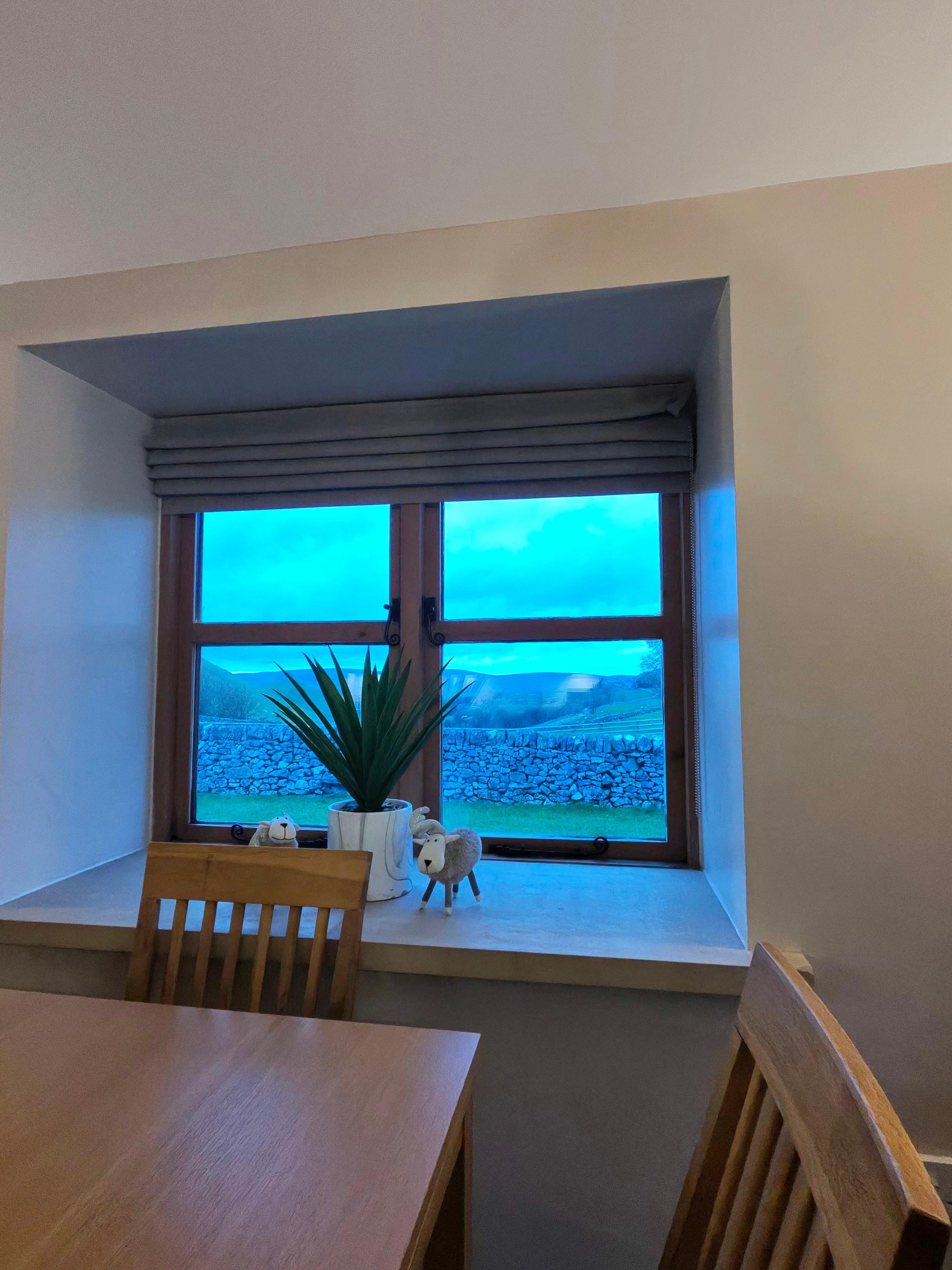 The view I had at meal times, sat at the table.