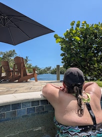 Watching for dolphins or manatee