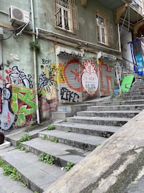 Steps to the road