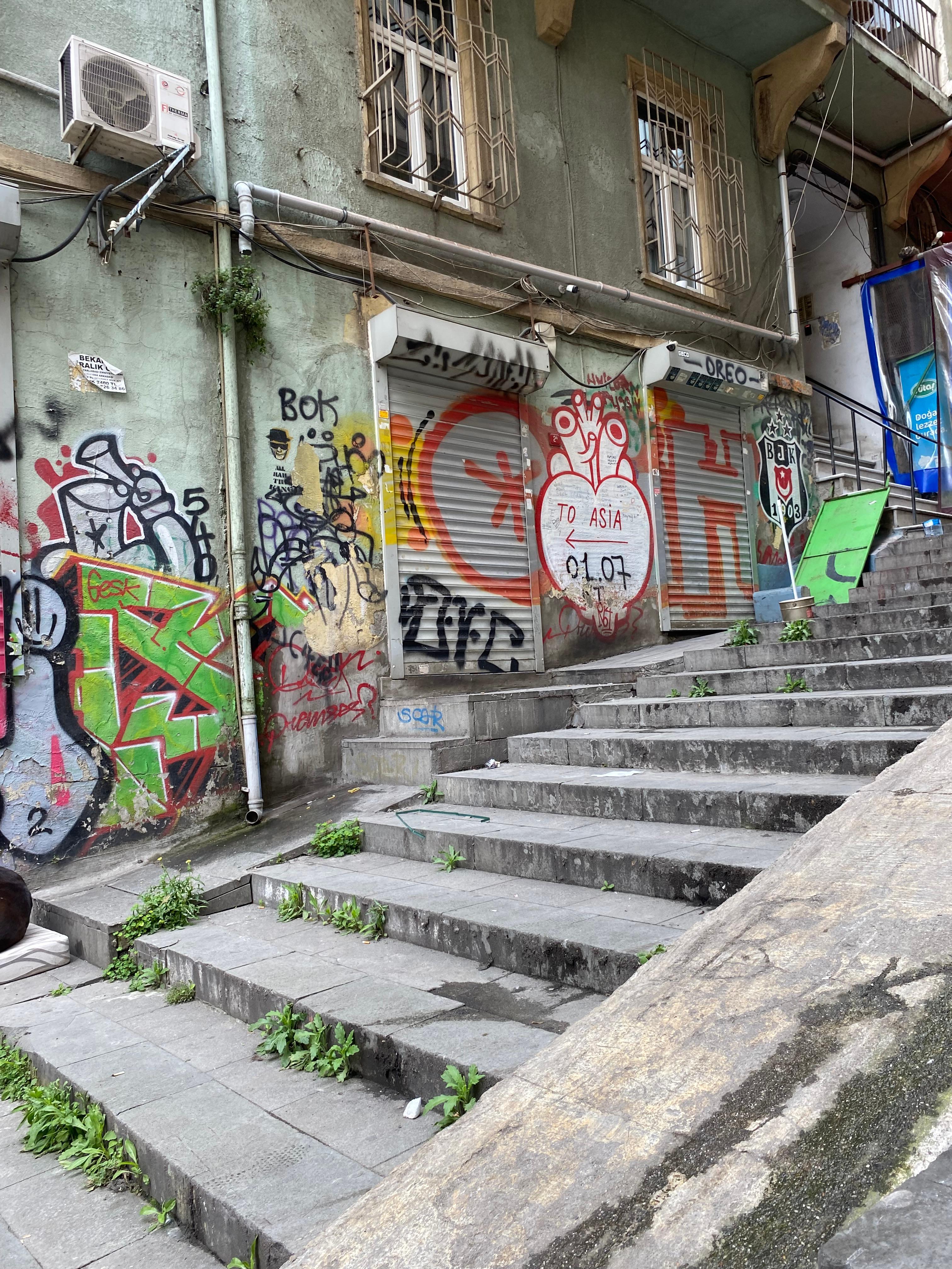 Steps to the road