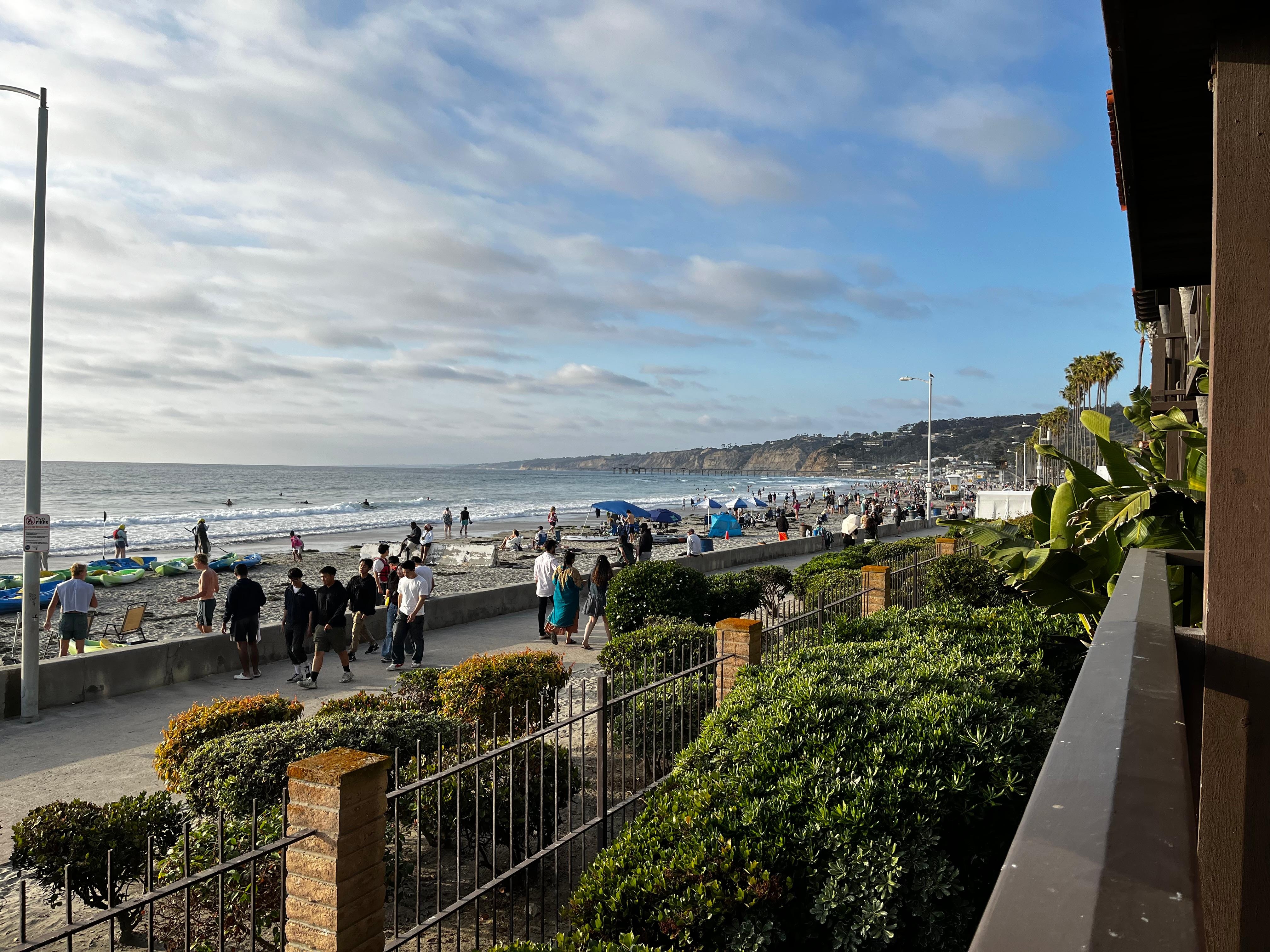 From the balcony