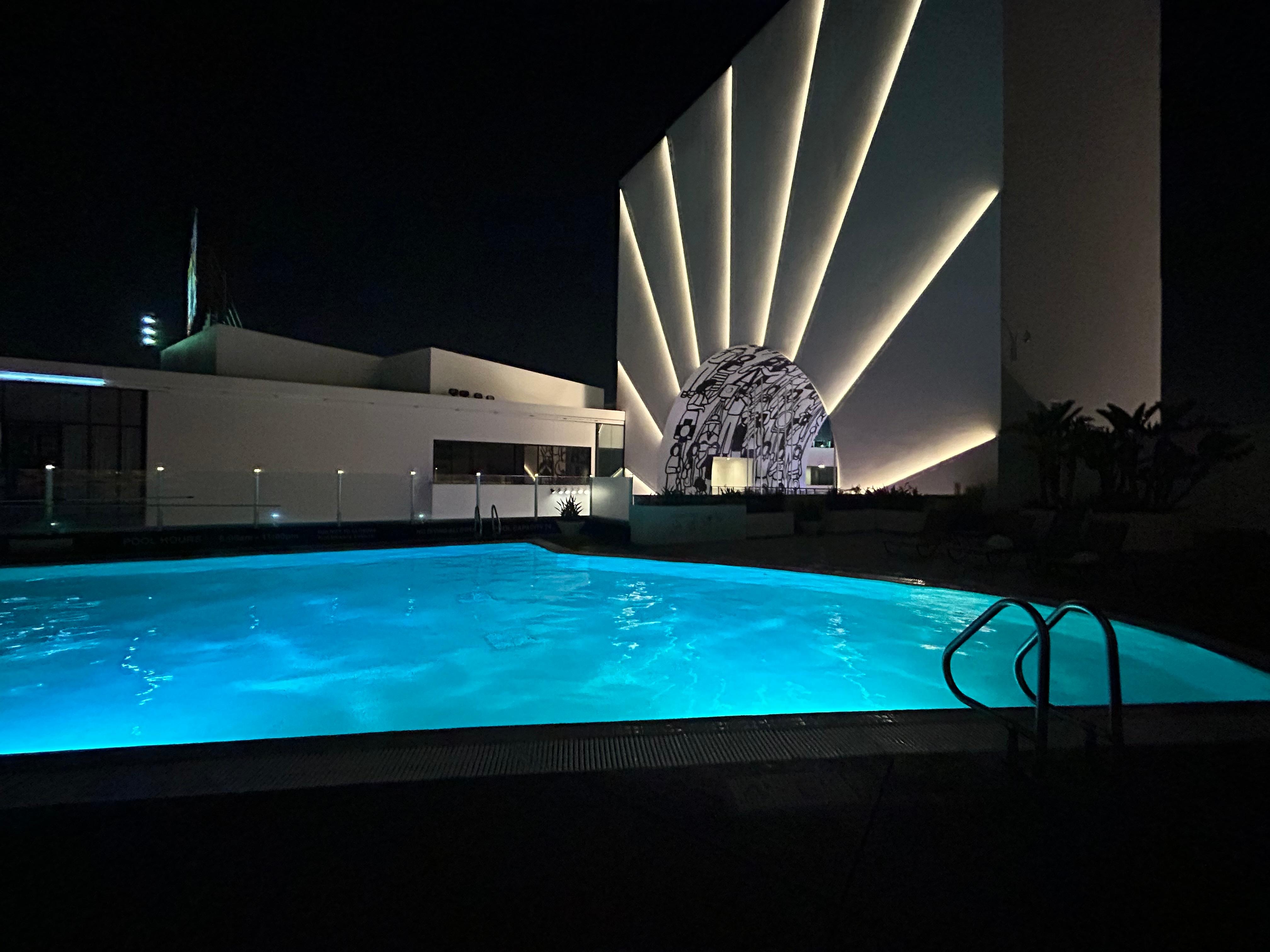 Pool was nice and warm even at night