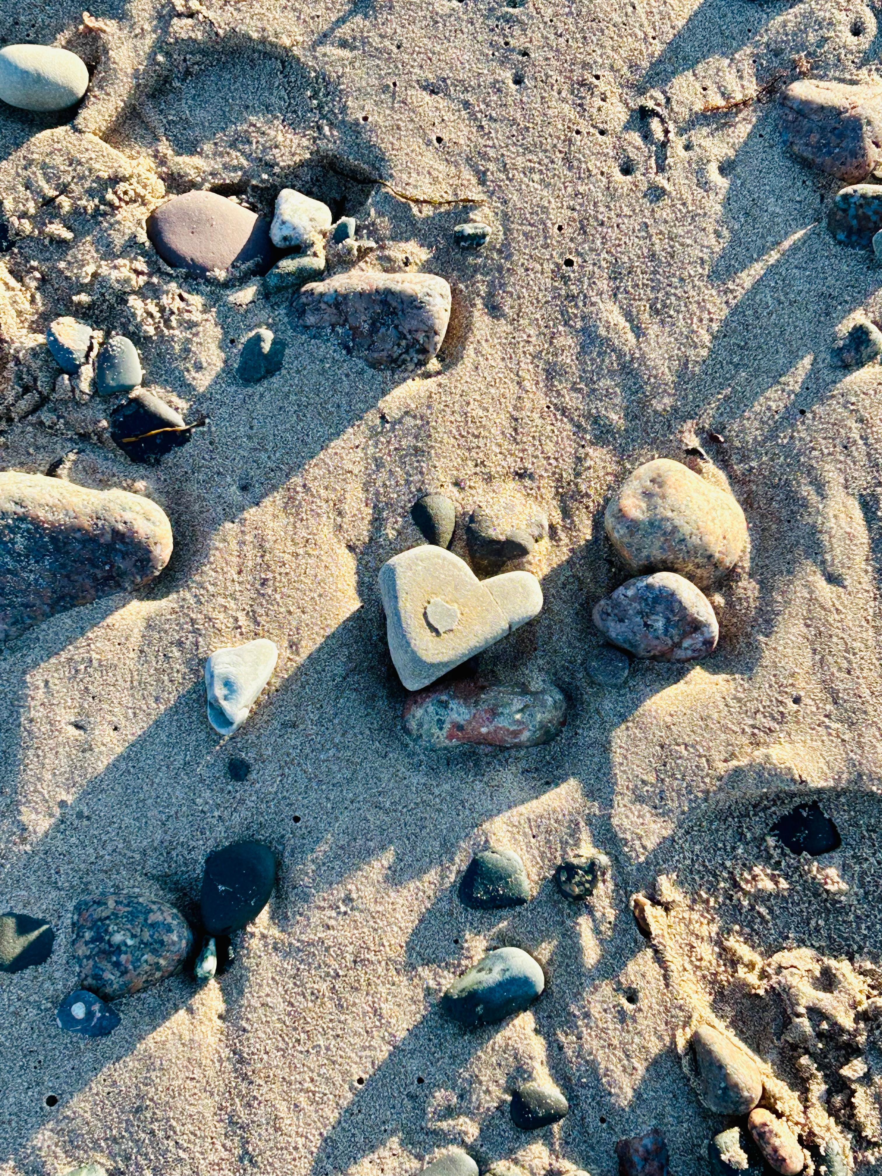 I found a heart shaped rock on the beach! 💖