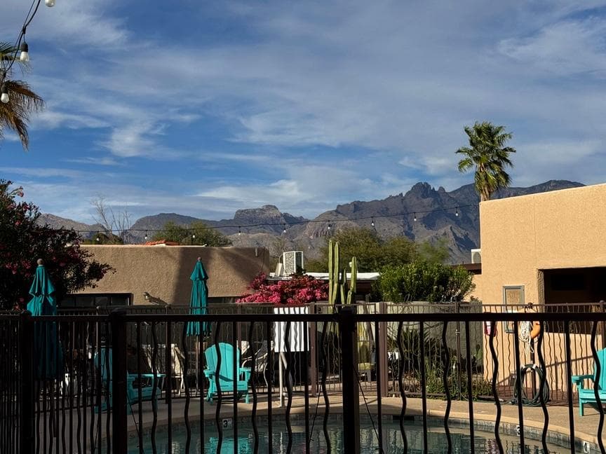 View of the Santa Catalinas from the pool areas