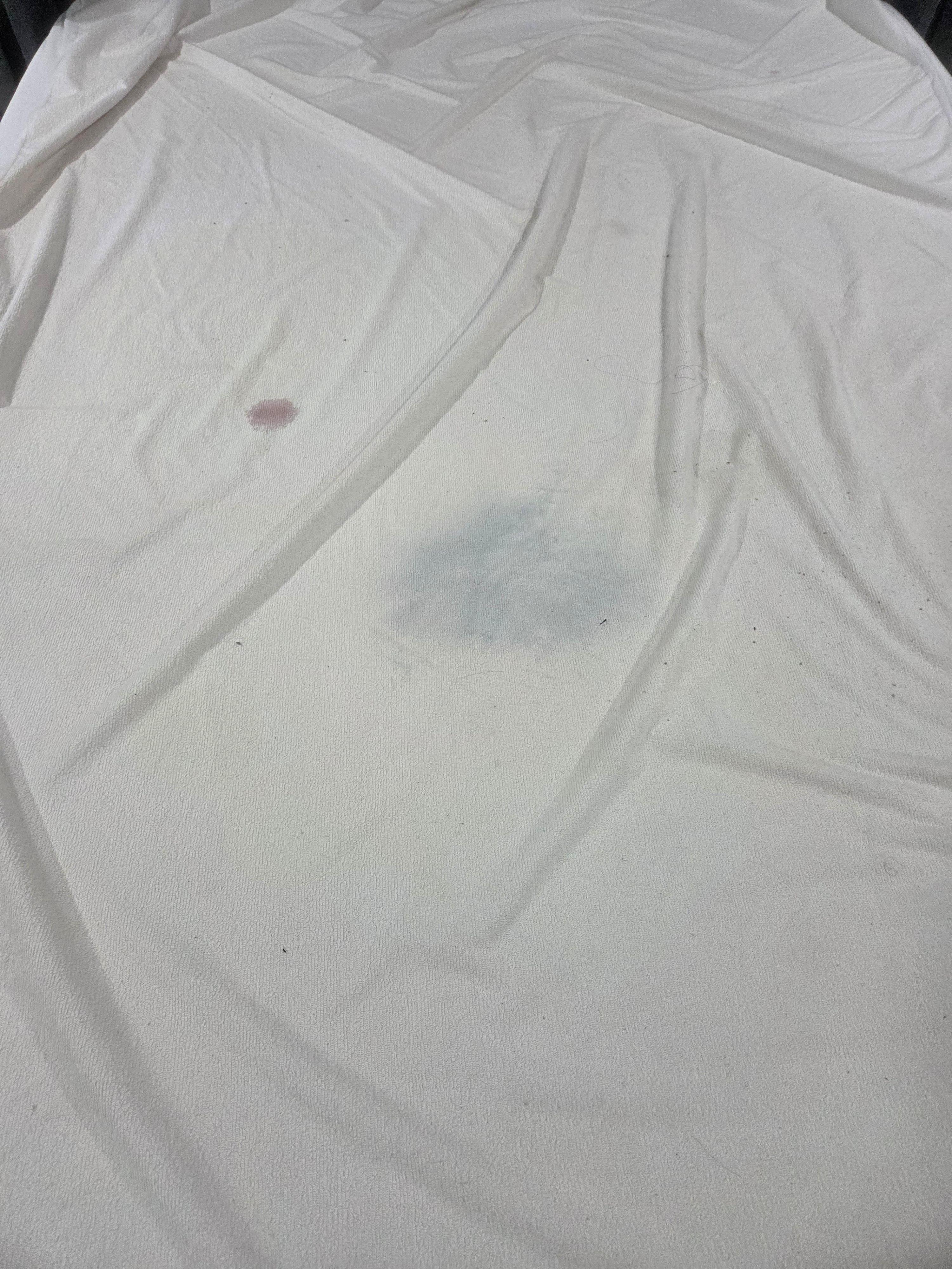 The sheets were unclean and repulsive.