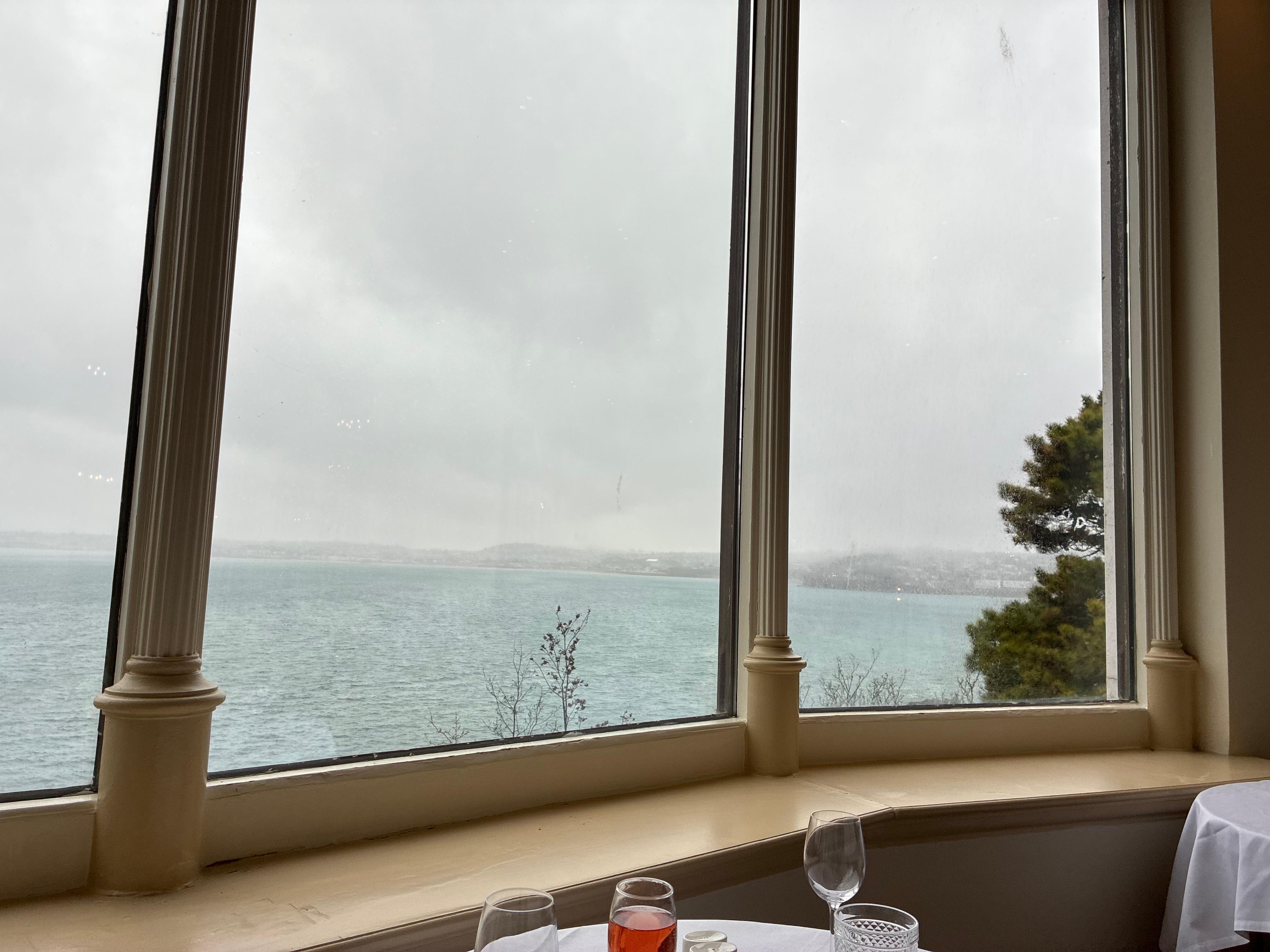 Foggy view from the lounge