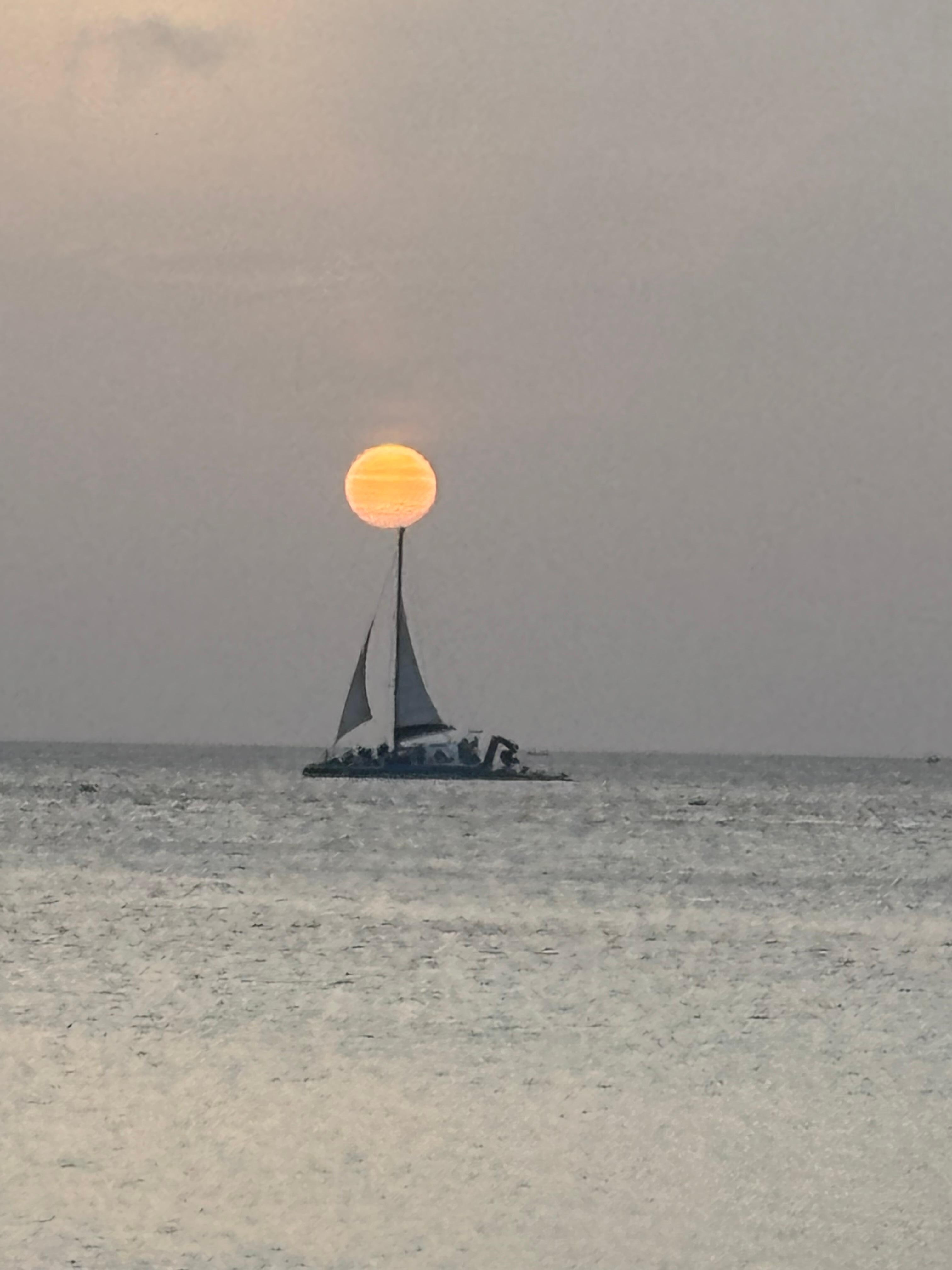 View from the beach across the street. 